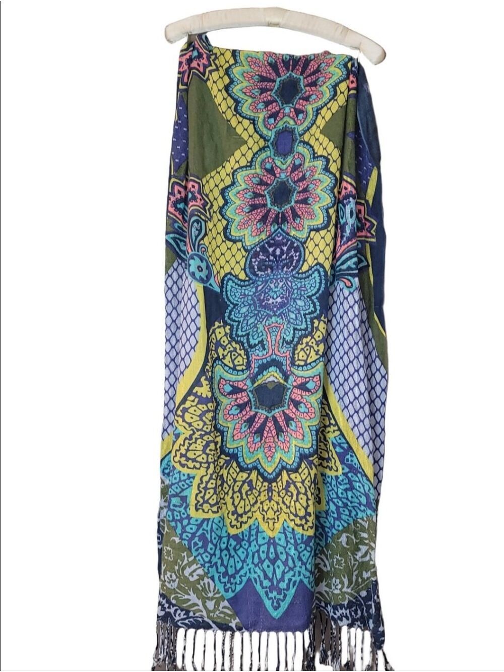 Large Festival Colorful Boho Hippie Scarf Or Wrap